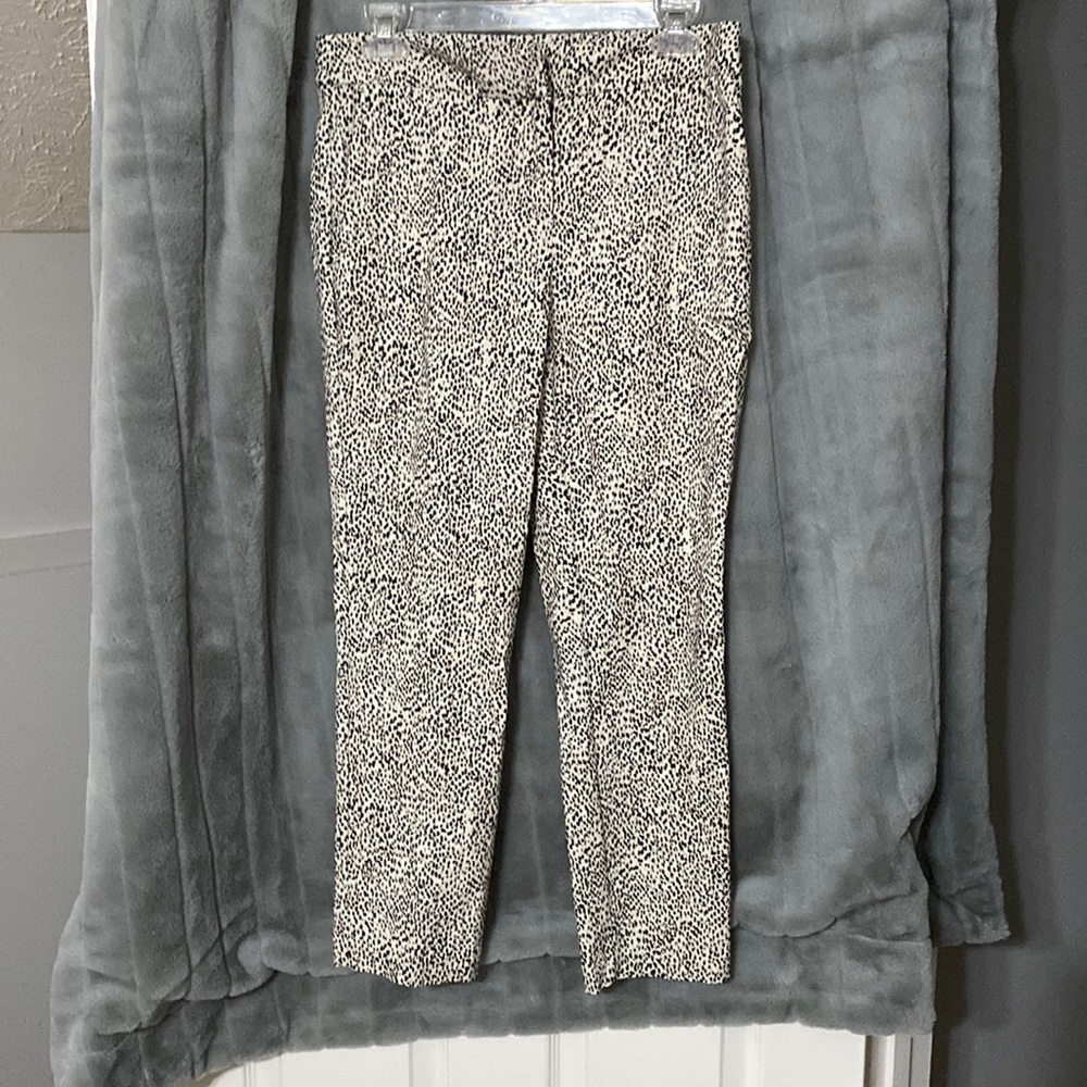 Black/blush spotted stretch pants